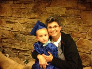 Me and my grandson at kindergarten graduation 2014